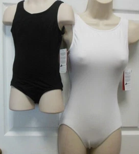 CAPEZIO tank leotard white black pink Ballet leg cc201 Child/ladies sizes New - Picture 1 of 11