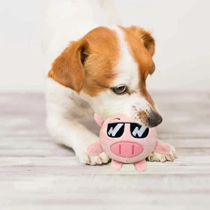 Palla giocattolo cane animale domestico maiale rosa peluche interattivo palline rimbalzanti animali domestici - Foto 1 di 4
