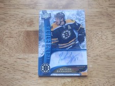 Patrice Bergeron 2009-10 Upper Deck Trilogy Ice Scripts Autograph card #IS-PB