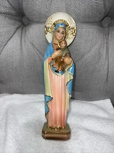 VINTAGE COLUMBIA STATUARY MADONNA AND CHILD ITALIAN CHALKWARE STATUE RARE - Picture 1 of 5