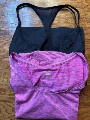 Комплект из 2 Active носить топы женский размер L фиолетовый Reebok / черный под Armour - Изображение 1 из 4