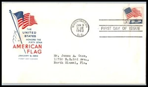1963 U. S. Flag 4c Stars Stripes Sc 1208 FDC with House of Farnam cachet (E53 - Picture 1 of 1