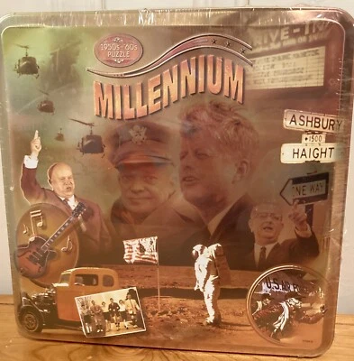 New 1000 piece Puzzle Millenium Metal Tin 1950s-60s MB Hasbro Gift - Image 1 of 4
