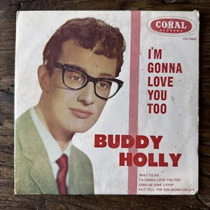 BUDDY HOLLY  Rare 1963 Aust Only 7" Mono Rock P/C EP "I'm Gonna Love You Too" - Picture 1 of 4
