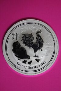 Gem BU 2017 Australia Year Of The Rooster 1 OZ Silver Lunar Same Coin In Pics 08