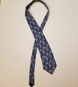Personal Choice - Vintage Men's Tie Silk Necktie - Blue Abstract - 100% Silk - Bild 1 von 7