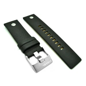 Diesel Ersatzband, Wechselband Leder schwarz, Stegbreite 24mm - Bild 1 von 2