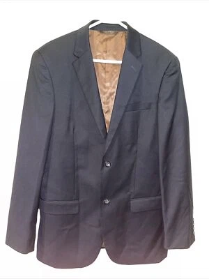 Blazer Caravelli Para Hombre 40L Largo Azul Marino 2 Botones Doble Ventilación Muesca Solapa Usado Foto 1 de 4