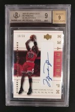 2001-02 Upper Deck MJ Tributes Milestones Michael Jordan AUTO BGS 9 Bulls 10/30