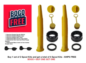 2-Pk SCEPTER GAS CAN SPOUTS & VENT KIT Moeller MIDWEST American IGLOO Eagle REDA - Picture 1 of 13