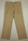 Neil Barrett Brown Cotton Moleskin Trousers w/Cargo Pockets Men's 50 IT / 34 US