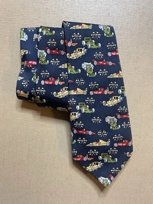 Nicole Miller Corbata Cuello Coche de Carreras 1999 De Colección Oficina Trabajo Hombres Ropa Azul Nascar Foto 1 de 4