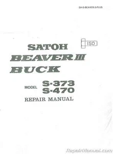 Satoh Beaver Diesel III S373, Buck S470 Tractor Service Manual - Picture 1 of 1