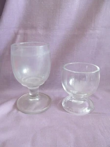VTG Schooner Style Glass Goblet Wine Beer Water Heavy Thick Capstan Base - Picture 1 of 3