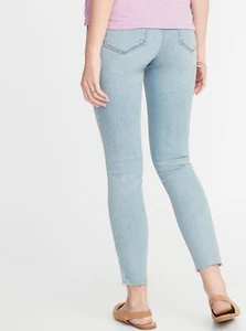 Old Navy Maternity Premium Full Panel Rockstar Raw-Edge Jeans Clay Size 18 - Picture 1 of 3