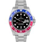 Rolex Gmt-master Ii Pepsi Red Blue 40mm Black Stainless Steel Date Watch 116710