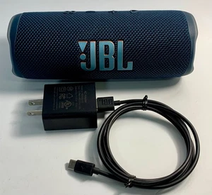 JBL Flip 6 Portable Bluetooth Speaker BLUE W/USB-C Charge Cable - Bild 1 von 8