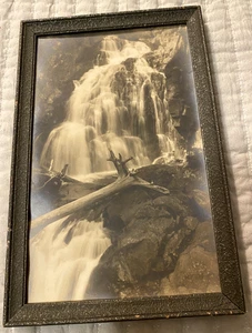 20er Jahre WHITE MOUNTAIN N.H. KRISTALLKASKADE TUCKERMAN SCHLUCHT SEPIA GERAHMTES FOTO - Bild 1 von 1