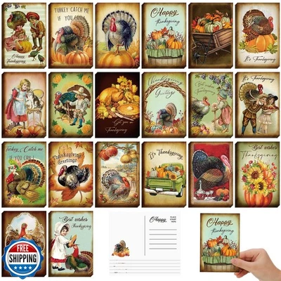 Tarjetas de Acción de Gracias Nuanchu de 80 piezas de colección a granel 4 x 6 postales de Acción de Gracias T Foto 1 de 4