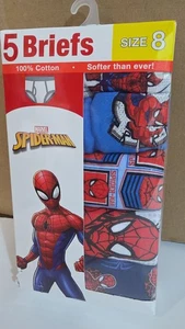 NEU ~ Marvel Spiderman Gr. 8 Jungen 5 Stück Slip Unterwäsche gerippt Baumwolle AY13 - Bild 1 von 2