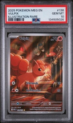 Pokémon TCG Vulpix Mega Evolution MEG 138/132 PSA 10 - Image 1 of 2
