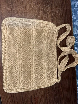 Bolso Bandolera Vintage Aspecto Paja Tejido Crochet Foto 1 de 4
