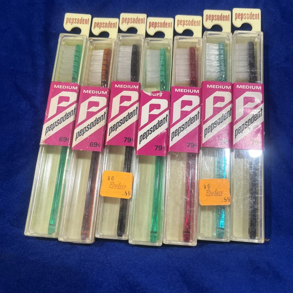 Lote de 7 Pasta de Dientes Pepsodent Mediana Dura De Colección Nuevo En Caja Lote #5 Foto 1 de 4
