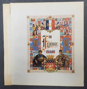 Arthur Szyk Stamp Album Front Piece Pages 10x11.5 France - Picture 1 of 4