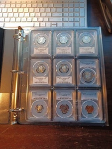 2006s silver 5 state 25c, 50c,10c,5c,1c pcgs pr69 dcam- 9 slab display w/ binder - Picture 1 of 23