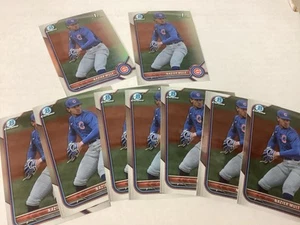 Lotto 9 carte Bowman Chrome Draft BDC-77 Nazier Mule 2022 (2 ref, 7 reg) - Foto 1 di 3
