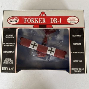 Model Power Fokker DR-1 Triplane Diecast 1:48 Manfred von Richthofen NIB - Picture 1 of 10