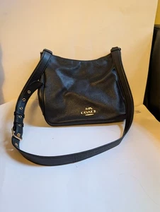 Coach Ellie File Bag Pebbled Leather Crossbody Gold Black C1648 in VGUC   - Bild 1 von 13
