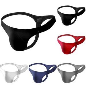 Low Waist Pouch Briefs for Men Breathable Ice Silk G Strings Underwear - Picture 1 of 16