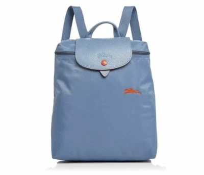 NWT LONGCHAMP Le Pliage Club Nylon Foldable Travel Backpack BLUE MIST AUTHENTIC - Image 1 of 4