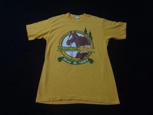 Camisa vintage Kentucky Dirby para hombre mediana 113 verde 1987 puntada única - Imagen 1 de 8