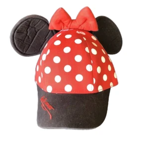 Disneyland Minnie Mouse Orejas Sombrero Rojo Blanco Lunares Orejas Juvenil Gorra Niños - Imagen 1 de 6