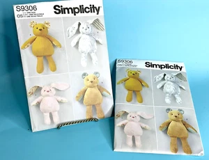 2 patrones de simplicidad para sistema operativo S9306 para conejito o oso grande o pequeño. - Imagen 1 de 4