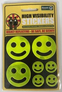 High Visibility Stickers Highly Reflective Weather-Proof Adhesive Sticker Smiley