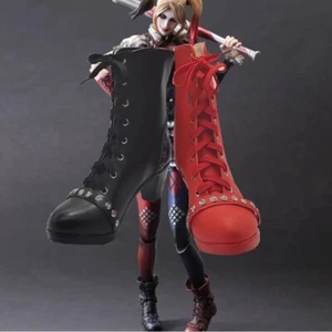 Batman Arkham Knight Cosplay Boots Shoes Prop For Suicide Squad Harley Quinn - Picture 1 of 5