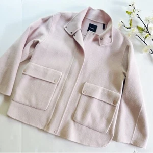 Theory Damen Doubleface Wolle & Kaschmir Utility Mantel Rosenholz Rosa Small - Bild 1 von 9