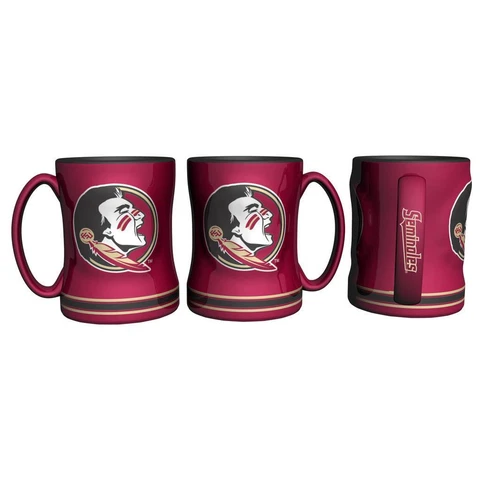 Florida State Seminoles 15oz Sculpted Relief Coffee Mug [NEW] Cup Hot Ceramic Cover