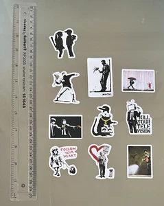 Banksy Art Graffiti Stickers - 10 pieces - Picture 1 of 11
