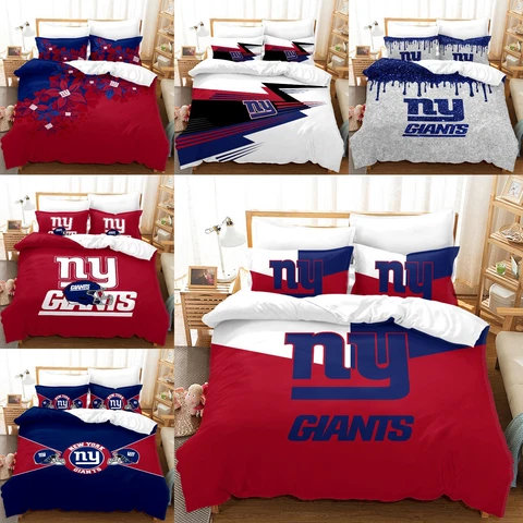 New York Giants 3Pcs Bedding Set Duvet/Comforter Cover with Pillowcases Gift Cover