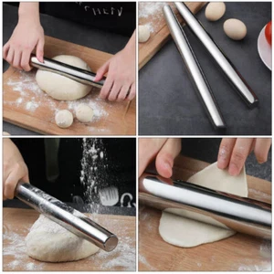 Cake Embossing Tools Embossed Rolling Pin Metal Dough Roller - Picture 1 of 12