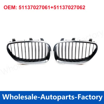 Front Chrome Grille Radiator Grill for BMW E60 E61 520i 523i 525i 530i 525d 535d Foto 1 de 4