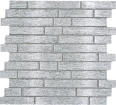 Mosaico IN Vetro Piastrelle Argento Mosaikstäbchen Specchio 86-8csv_F 10Matten - Immagine 1 di 4