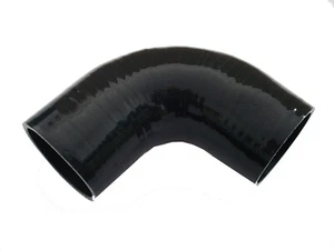 90 Degree ID2.25'' /57mm Elbow Reducer Black Pipe Coolant Radiator Silicone Hose - Imagen 1 de 11