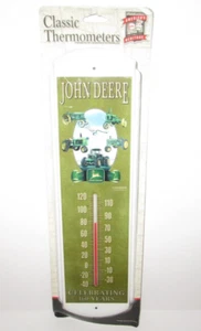 Termómetro clásico John Deere celebrando 160 años (17" x 5") - Imagen 1 de 4