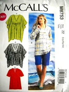 McCalls 6753 Tunics Misses size L-XxL Sewing Pattern - Picture 1 of 2