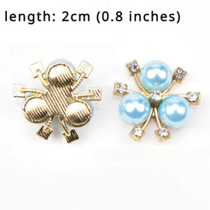 10pcs Beaded Charm Crystal Diamond Flower Shape for Accessory Costume Decor DIY - Picture 1 of 19